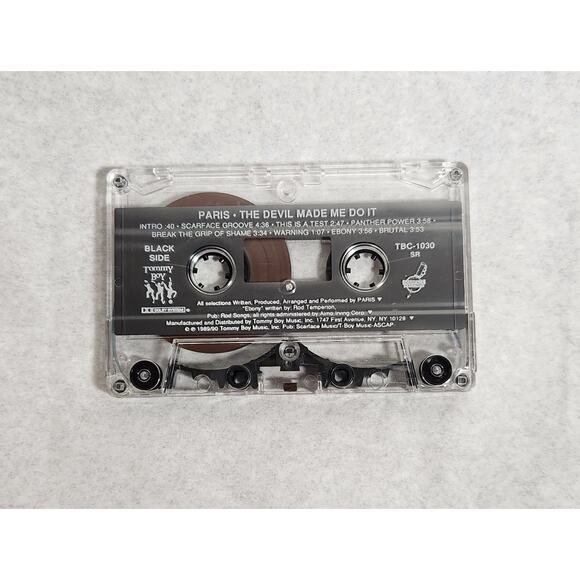 Paris The Devil Made Me Do It 1st Press Debut Tested Cassette '89/'90 Pre-owned - Picture 6 of 7